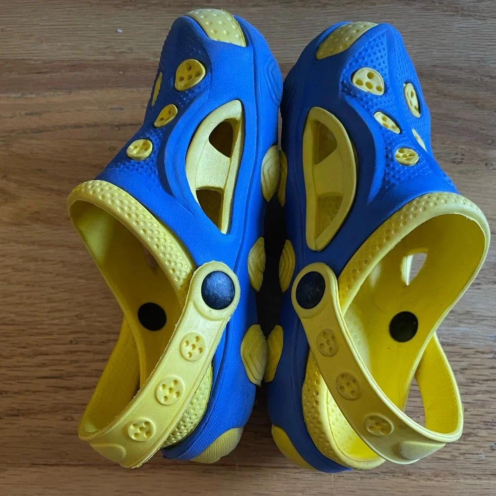 GUC Toddler Blue/Yellow Clog sz 10C